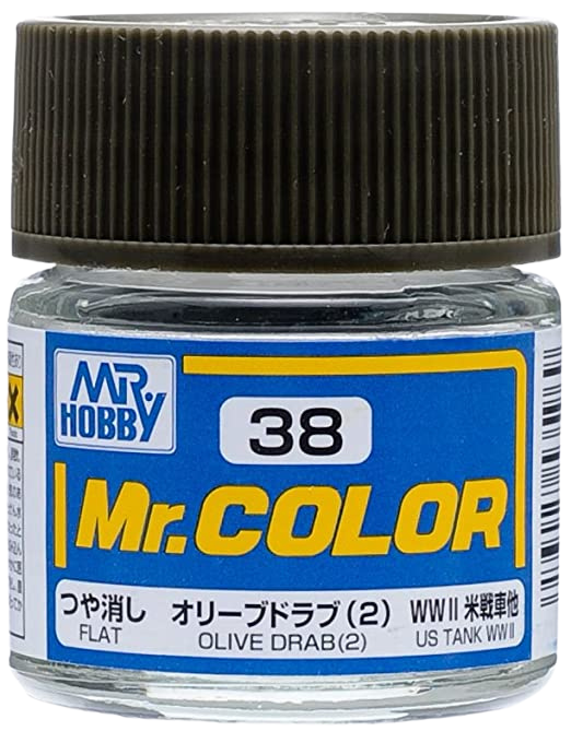 Mr Color: C38 Flat Olive Drab(2) 10ml – RMOdelismo
